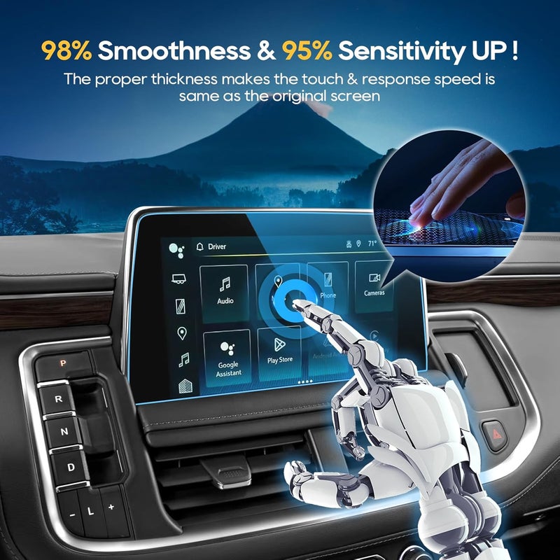 LFOTPP For 2024 Suburban Screen Protector - 2021~2024 Suburban (LT/Z71/RST/Premier/High Country) 10.2 inch Touchscreen [ClarityHD+] 2021~2024 Suburban Accessories Anti Fingerprint 9H Hardness Tempered Glass - Image 5